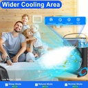 Portable Air Conditioner - Small Personal Air Cooler Quiet AC Portable Mini Computer Cooling Fan USB Powered 1/2/3H Timer, 3 Speed