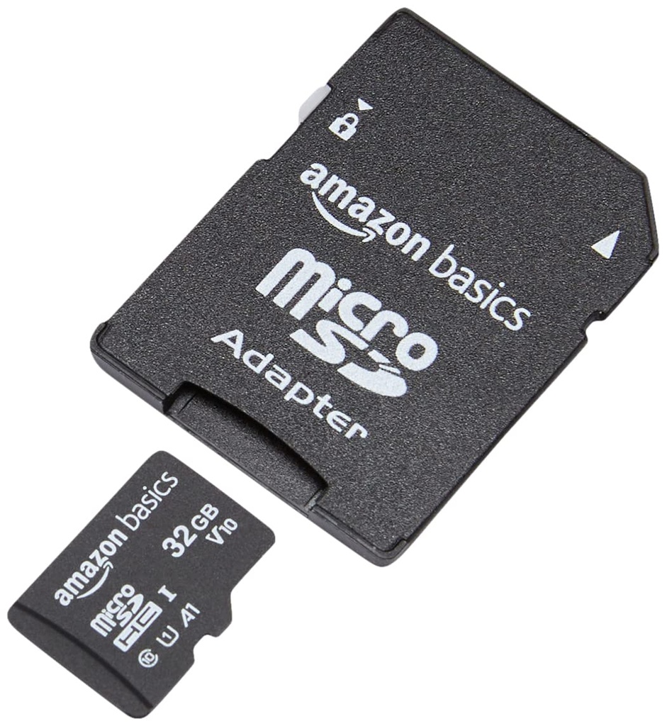  Amazon Basics 32GB MicroSDHC Memory Card with Adapter, Upto 98MB/s, IPX6, Temperature & Shock Resistant 