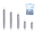  60pcs Extension Spring Assortment Kit, 0.035" Wire Diameter, 1/4" Outside Diameter, 13/32" to 2-1/4" Length, Stainless Steel Mechanical Small Extension Springs with Hook Ends 