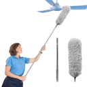 NIAN Microfiber Feather Dusters Bendable & Extendable Fan Cleaning Duster with 100 inches & Washable Duster for High Ceiling Fans, Window Blinds & Furniture Cleaning 