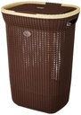  Amazon Brand - Solimo Knit Laundry Basket - Big - 55 Litres - 44 cm x 35 cm x 61 cm | Dark Brown 